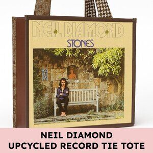 Neil Diamond Album Cover Tote Bag Faux Leather Upcycled Record Purse Retro Festi